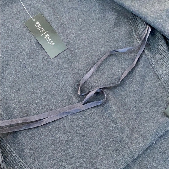 NWT WHBM Gray Fitted Open Front Tunic Cardigan - Picture 7 of 10